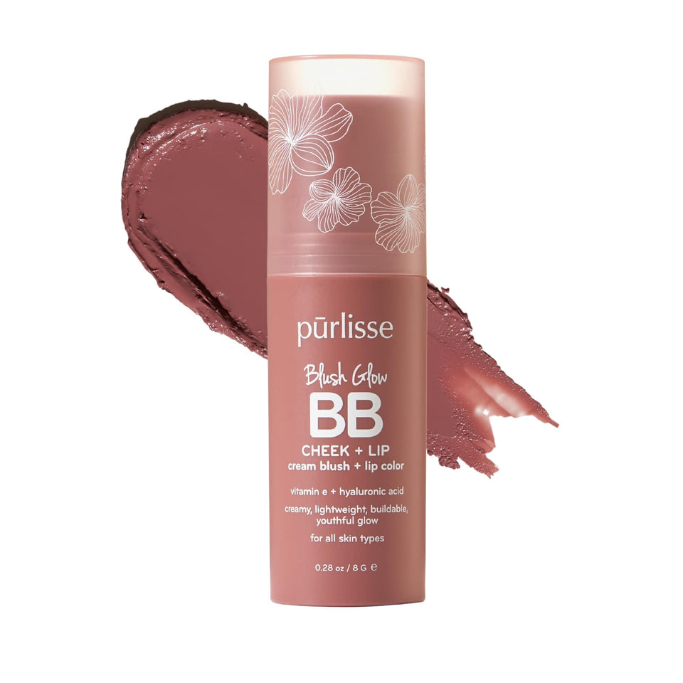 pūrlisse front view of blush glow stick showing compact design and color