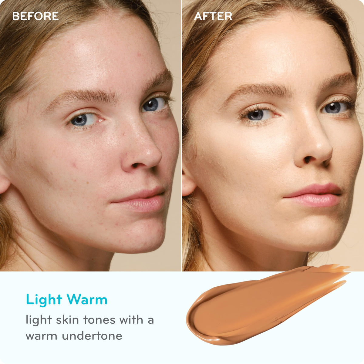 pūrlisse BB cream being blended with fingers demonstrating easy application benefit