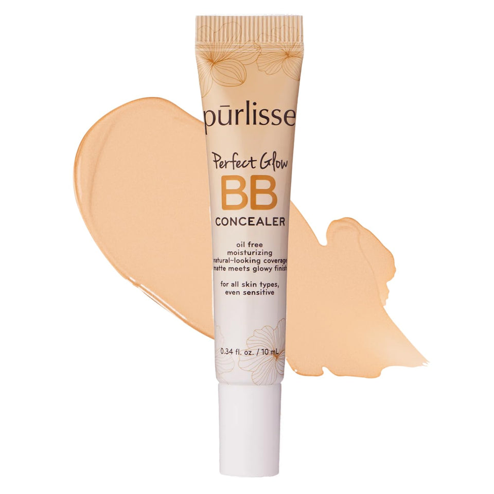 pūrlisse front packaging of concealer highlights compact design and brand clarity