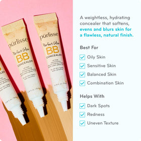 pūrlisse concealer wand open showing applicator tip for precise under-eye coverage