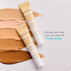 pūrlisse concealer held in hand to display compact size and travel-friendly benefit