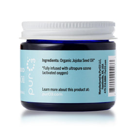 PurO3 open jar texture close-up demonstrating rich balm consistency benefit