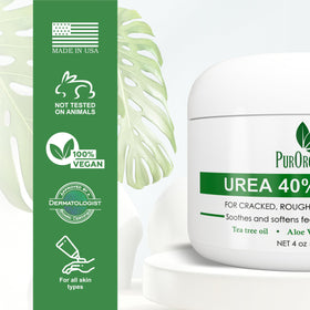 PurOrganica cream texture visible to illustrate rich moisturizing action
