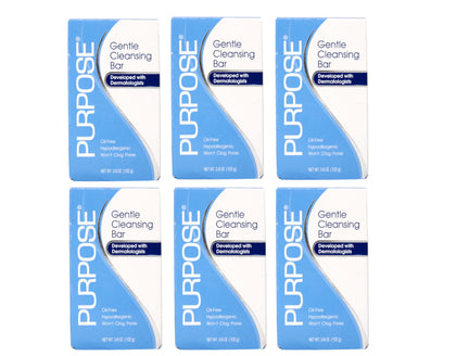 PURPOSE front packaging showing hypoallergenic labeling and pack of six