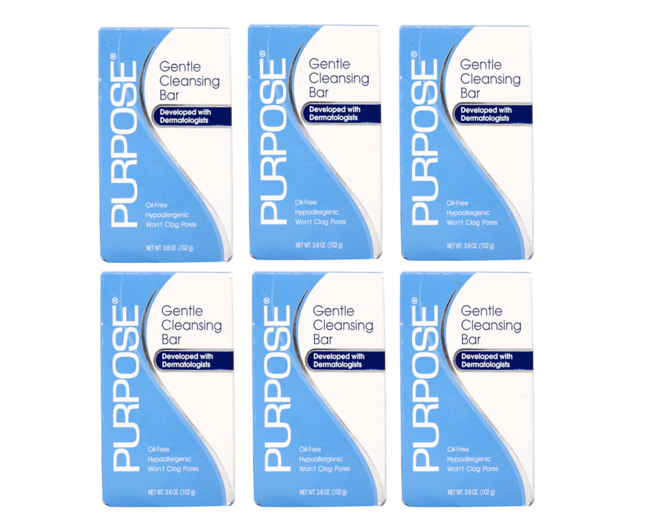 PURPOSE front packaging showing hypoallergenic labeling and pack of six