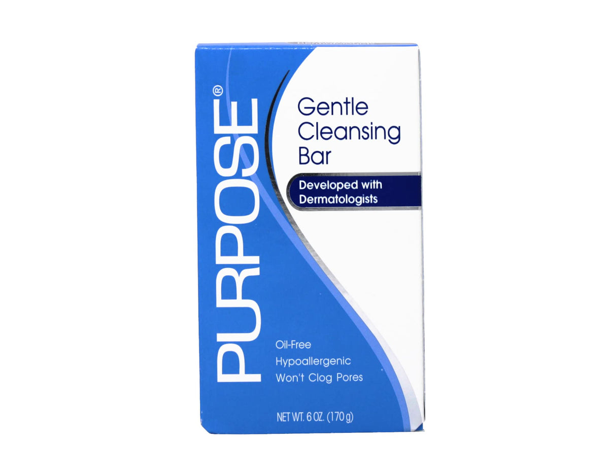 PURPOSE cleansing bar close-up texture highlighting smooth surface and mild feel