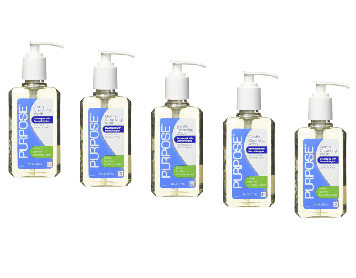 Purpose front pump bottle showing packaging and easy dispensing benefit