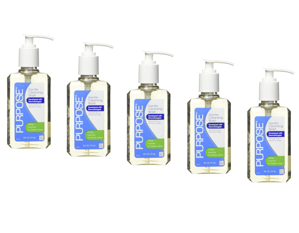 Purpose front pump bottle showing packaging and easy dispensing benefit