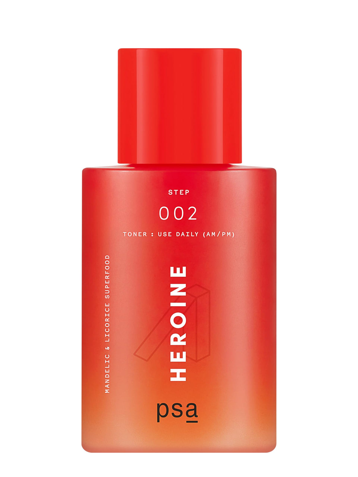 PURPOSEFUL SKINCARE Heroine toner front packaging shows bottle and clarity benefit