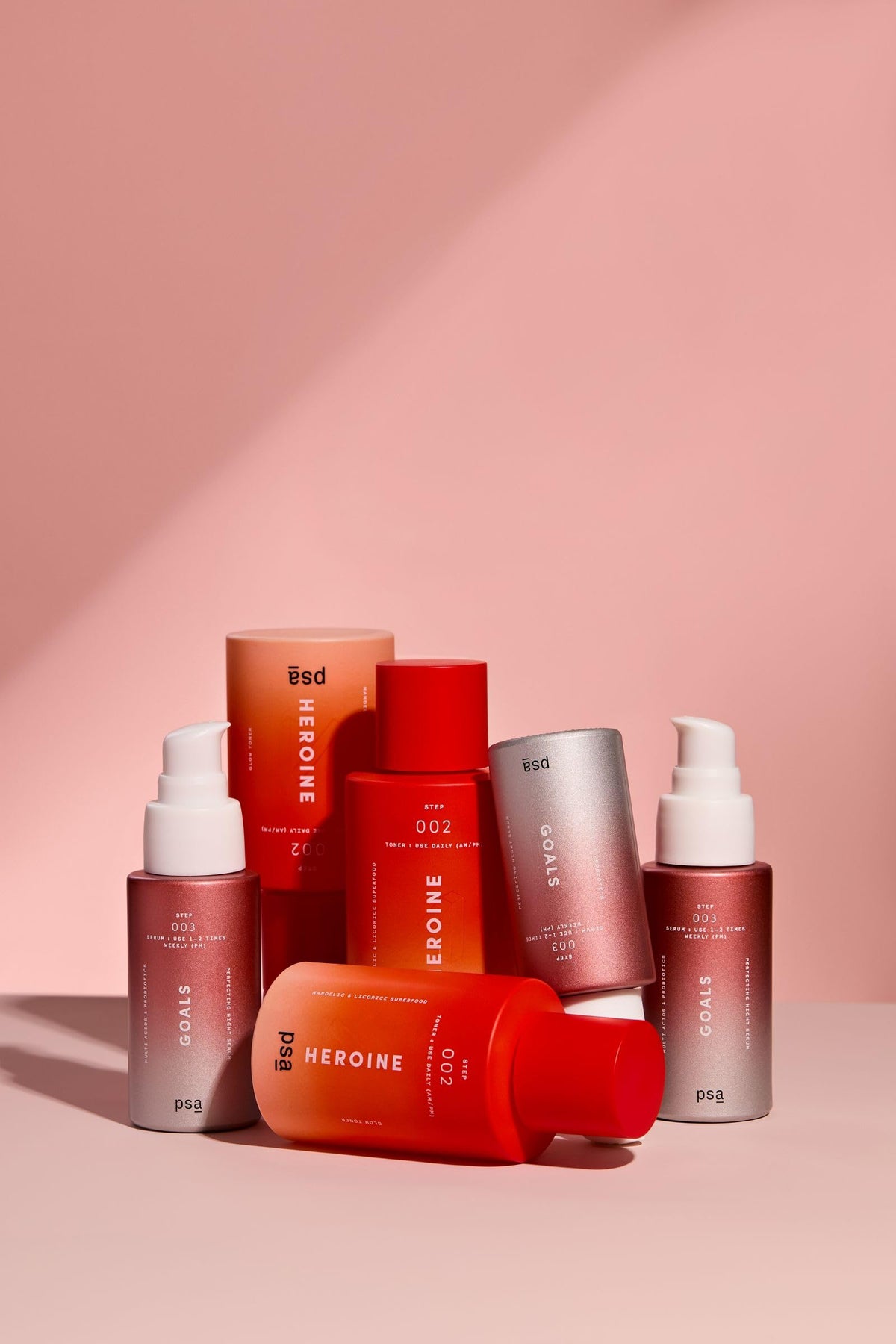 PURPOSEFUL SKINCARE Heroine toner in hand scale shows travel-friendly size and convenience