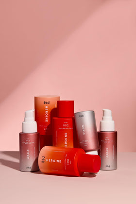 PURPOSEFUL SKINCARE Heroine toner in hand scale shows travel-friendly size and convenience
