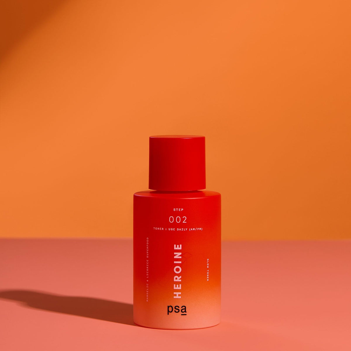PURPOSEFUL SKINCARE Heroine toner texture dispense on hand demonstrating lightweight absorption