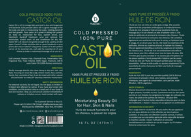 PURSONIC castor oil staged in bathroom setting for everyday beauty routine benefit
