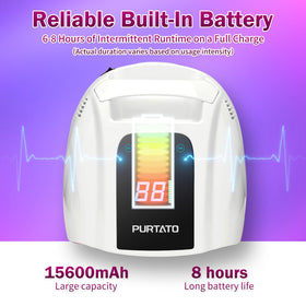 purtato angled top view with LCD display showing timers for precise curing benefit