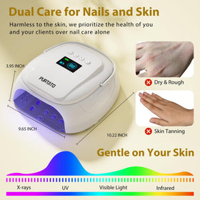 Purtato handle emphasizing portability and cordless salon mobility