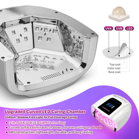 purtato lamp used for pedicure with toes inside showing versatile use benefit