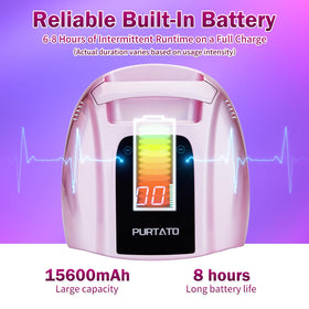 Purtato nail lamp open with hand inside, shows infrared sensor activating quick curing