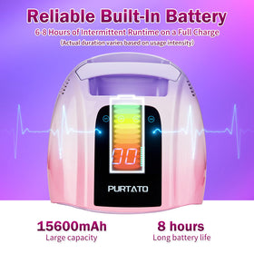 Purtato open view with hand inside demonstrating automatic infrared sensor and hands-free convenience