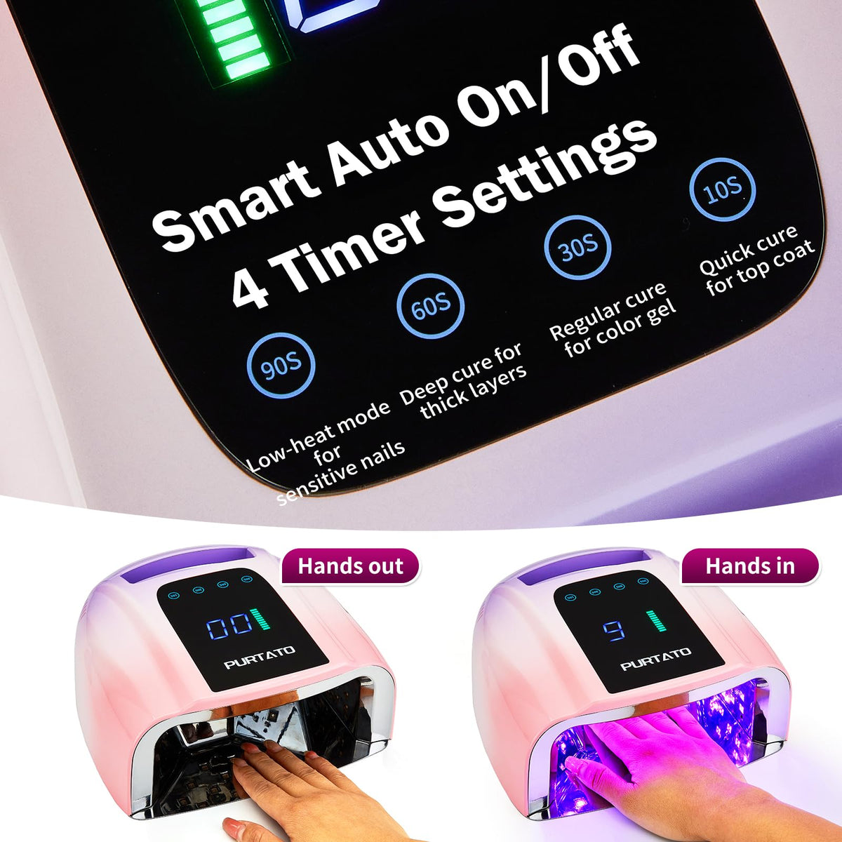 Purtato removed stainless steel base showing easy cleaning and pedicure access benefit