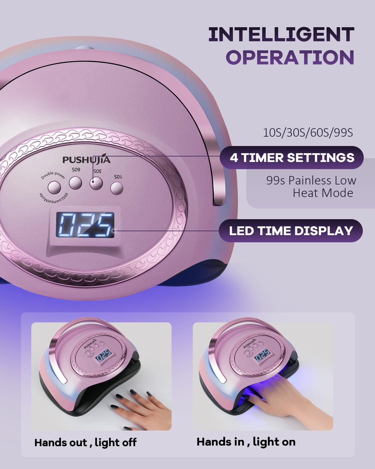 PUSHUJIA magnetic detachable base plate removed for easy pedicure access