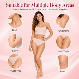 PUTRIZEN applied to underarm demonstrating gentle brightening for confidence