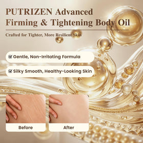 PUTRIZEN oil texture close-up showing lightweight, fast-absorbing finish
