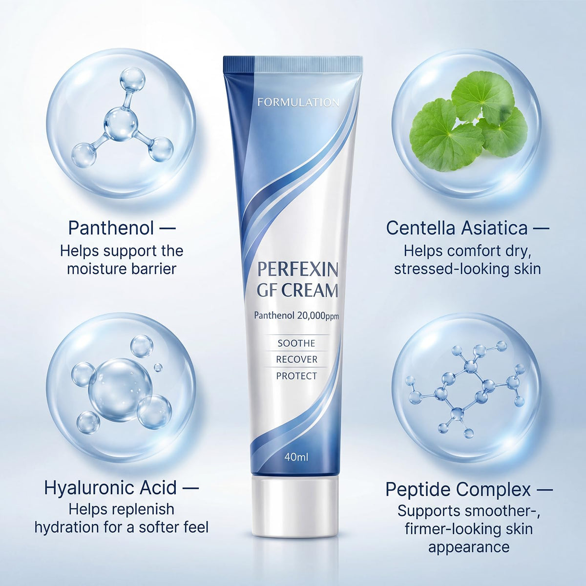 Pwkvsn cream applied on hand demonstrating smooth absorption and non-greasy feel