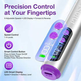 PYRYSA LED display detail showing speed and battery clarity