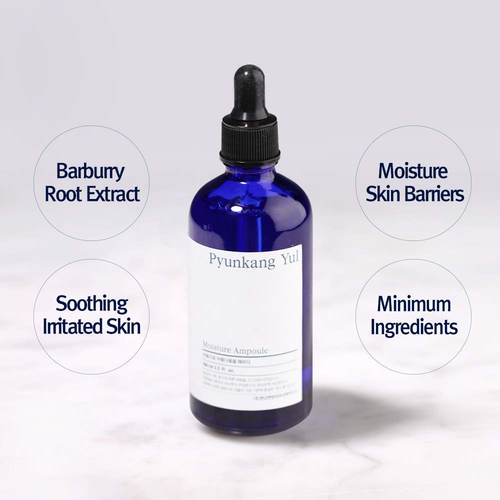 Pyunkang Yul serum drop on skin showing light, non-greasy texture benefit