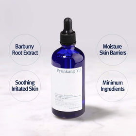 Pyunkang Yul serum drop on skin showing light, non-greasy texture benefit