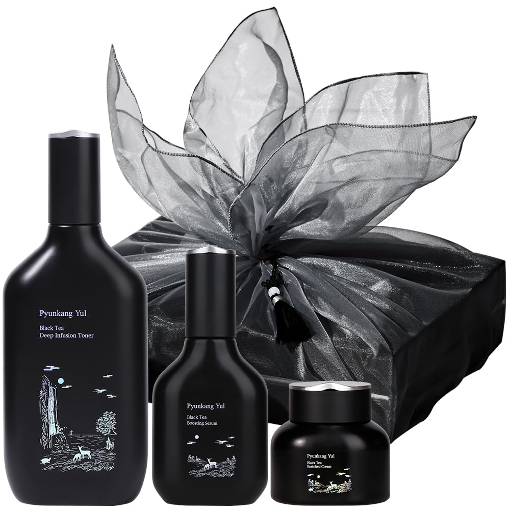 Pyunkang Yul front packaging showing the full Black Tea gift box and elegant design benefit: ideal gift presentation