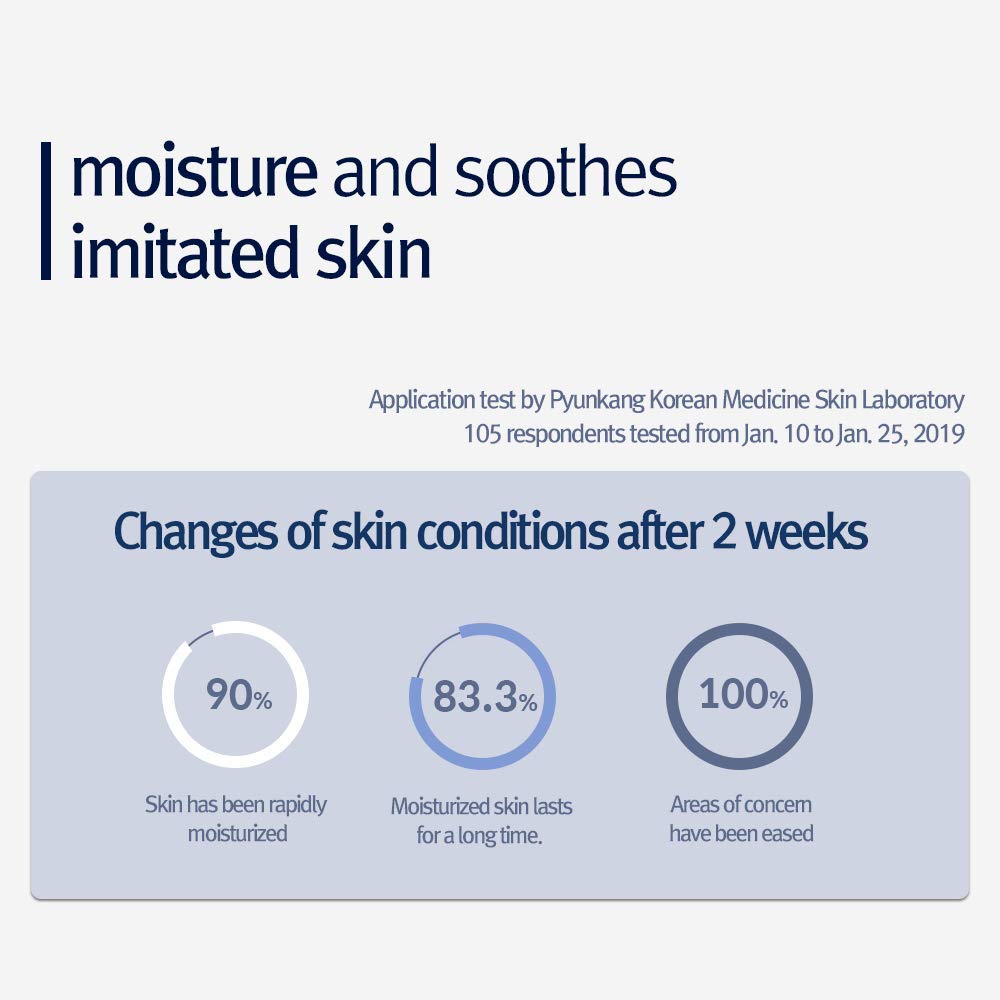 Pyunkang Yul label close-up featuring ingredient list and calming formulation