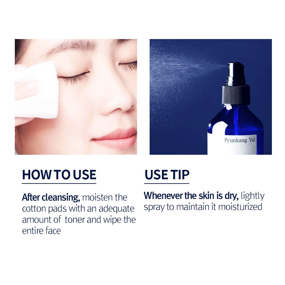 Pyunkang Yul used in bathroom routine to refresh skin between skincare steps