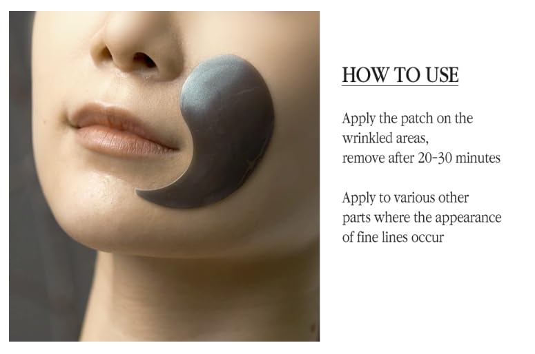 pyunkang yul patches applied under eye demonstrating smoothing effect