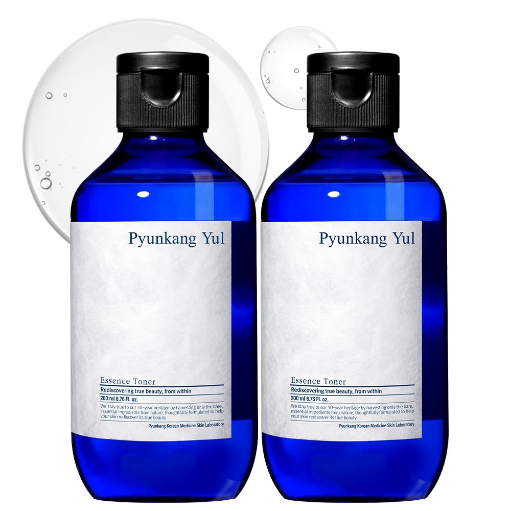 Pyunkang Yul front view of 2 PKY essence toner bottles showing value bundle and hydration