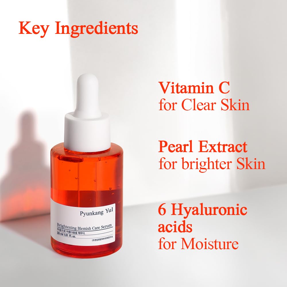 Pyunkang Yul ingredients label highlighting vitamin C and hyaluronic acid