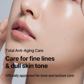 Pyunkang Yul serum dropper dispensing a drop to show concentrated formula and targeted nourishment benefit