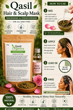 Qasil Organics powder in natural light emphasizing fresh color and quality