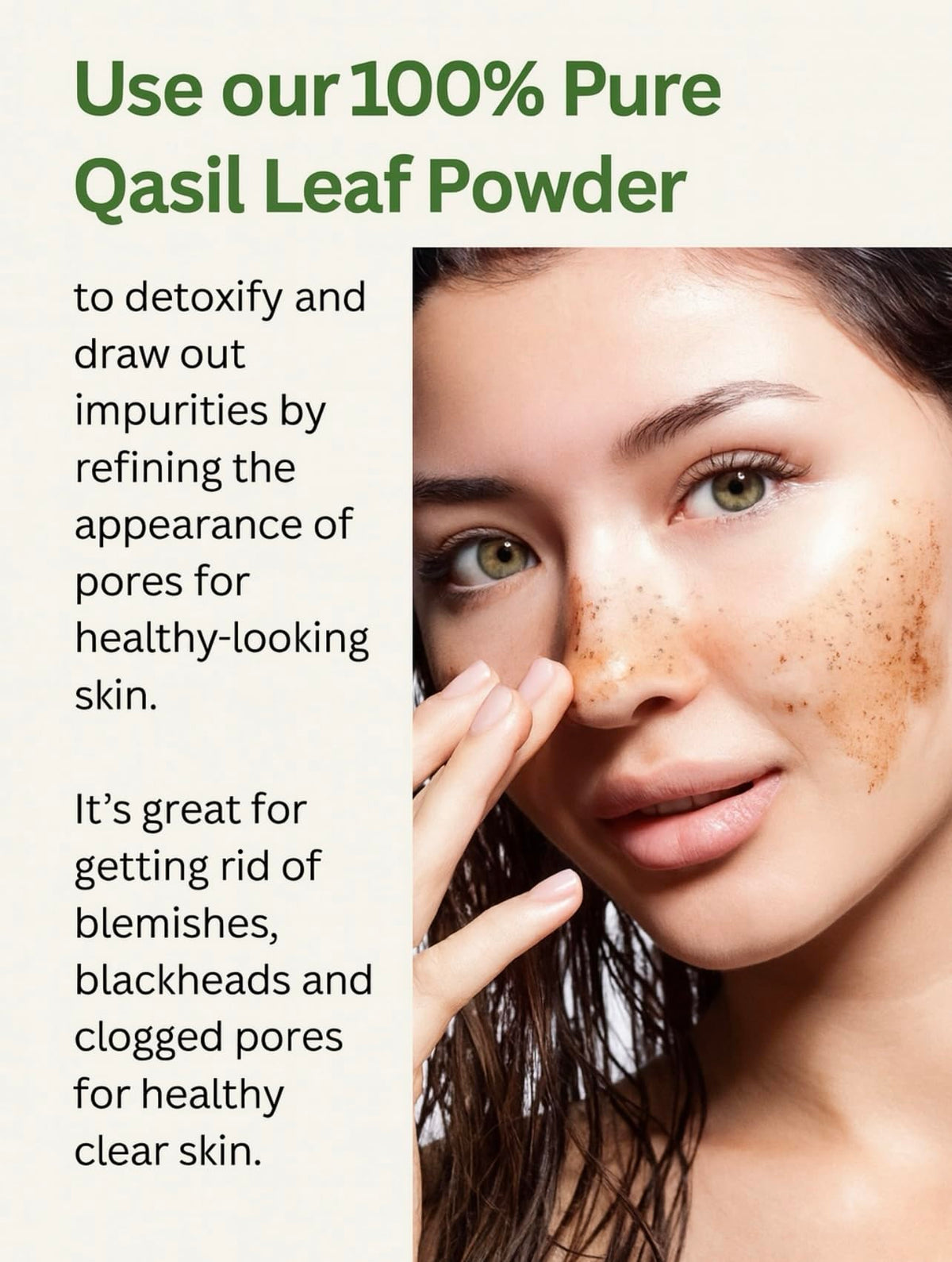 Qasil Organics 3.5 oz scale comparison indicating compact travel-friendly size