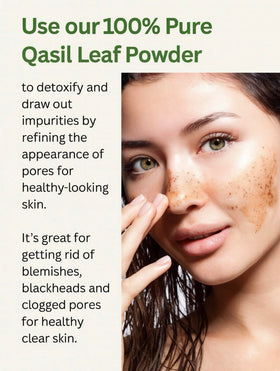 Qasil Organics 3.5 oz scale comparison indicating compact travel-friendly size