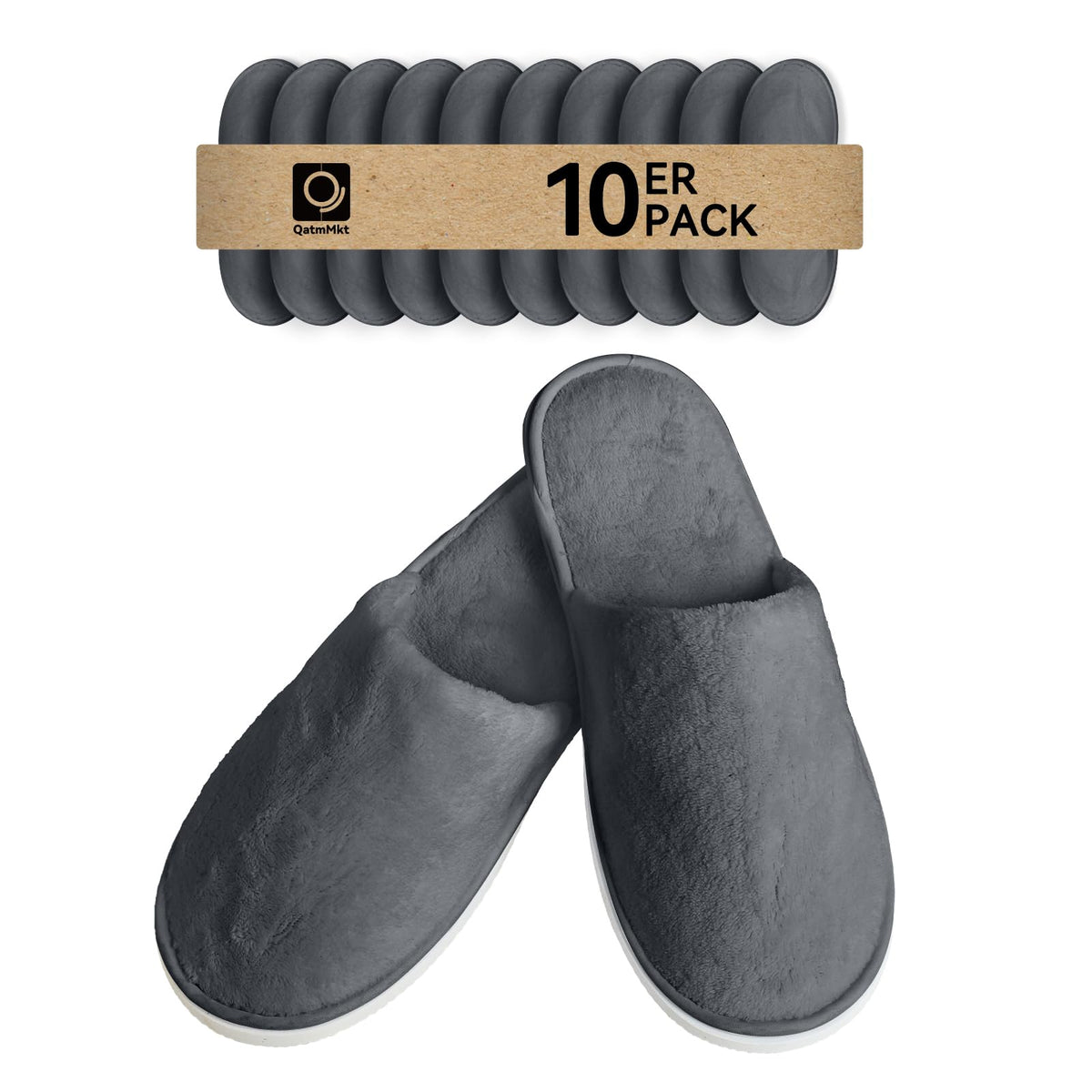 QatmMkt front packaging showing ten sealed pairs and easy storage benefit