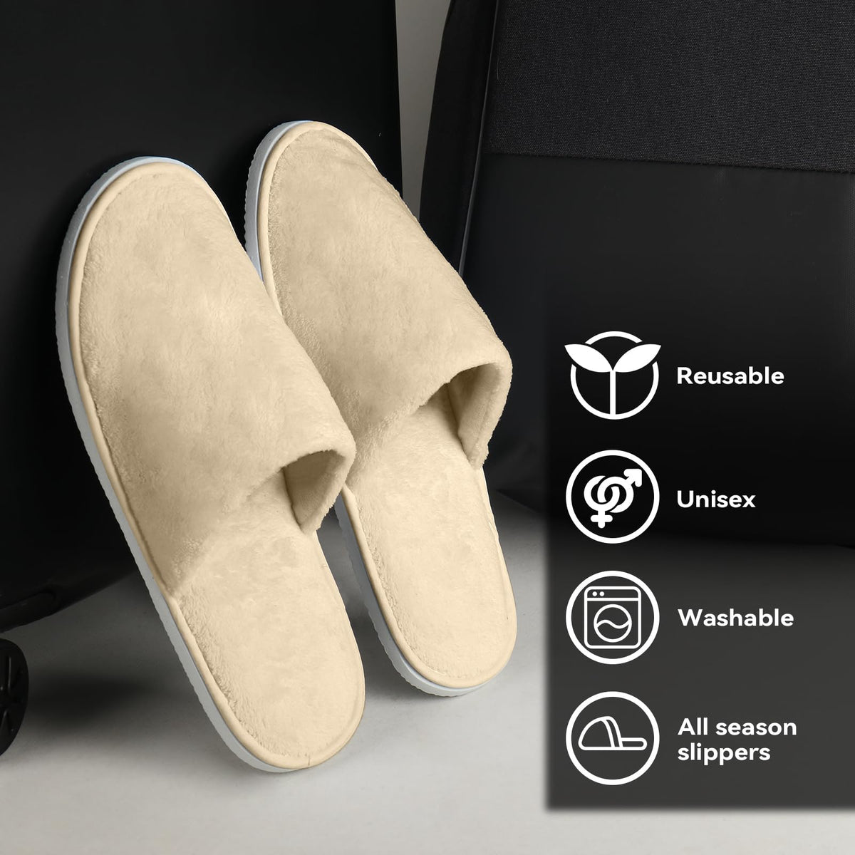 QatmMkt slippers in hand to show one-size fit and compact portability