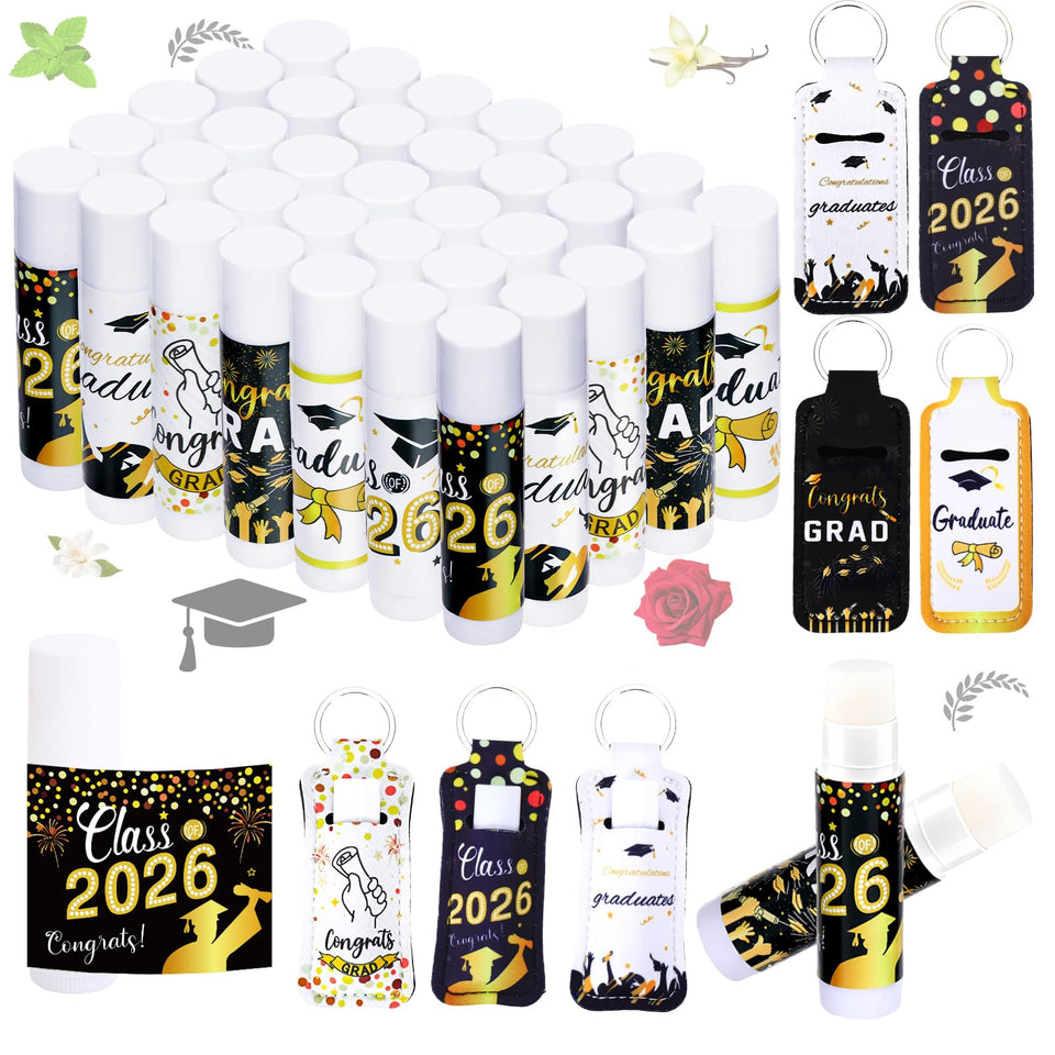 QAUYETM front packaging showing full 36-piece graduation set and convenience