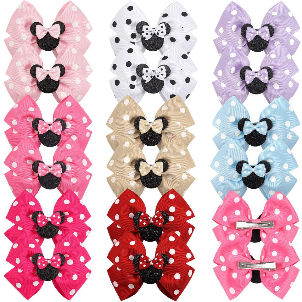 Qearl front packaging showing red and pink mouse ear bows, ideal for themed parties