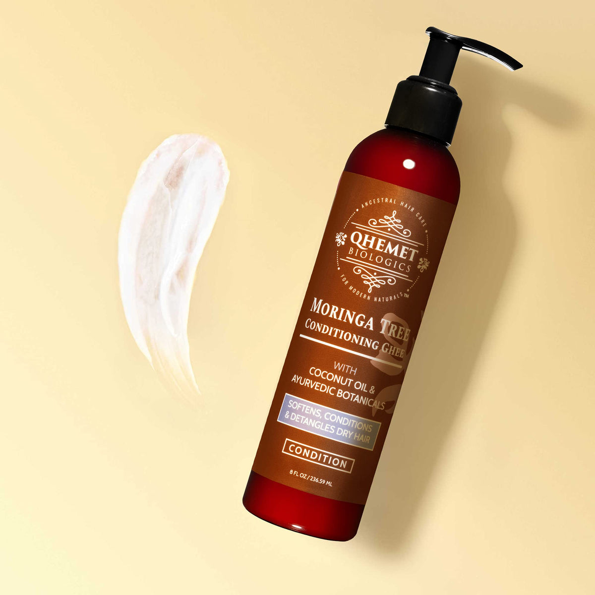 Qhemet Biologics key botanicals moringa and coconut highlighting nourishment