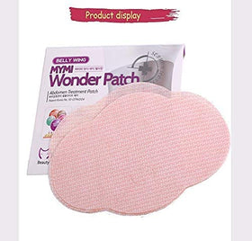 QIANSOTO patch applied on belly demonstrating discreet fit and targeted toning support