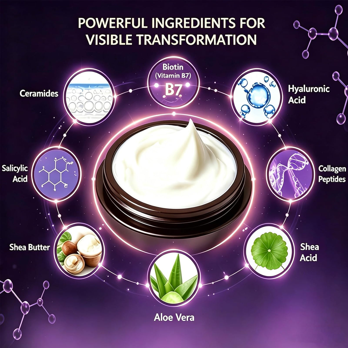 QIAWI Biotin cream being applied to hand for quick-absorbing hydration