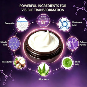 QIAWI Biotin cream being applied to hand for quick-absorbing hydration