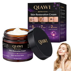 QIAWI Biotin front tube showing product and volume benefit hydration
