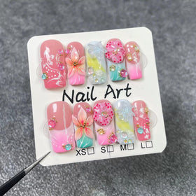 Qicaijia close-up of 3D floral design showing raised texture and decorative detail for a luxe look